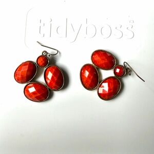 Orange Dangling Earrings